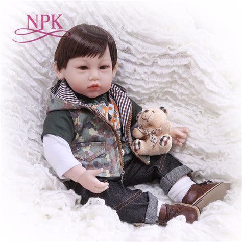 Npk Doll 2255cm Boy Bebes Reborn Lifelike Cotton Body Silicone Reborn