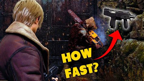 How Fast Can You Defeat Chainsaw With Tmp In Resident Evil 4 Remake