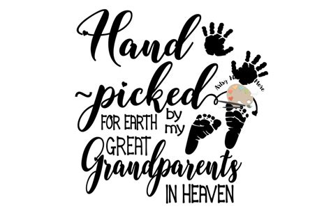 Hand Picked For Earth Svg In Memory Of Great Grandparents 142230