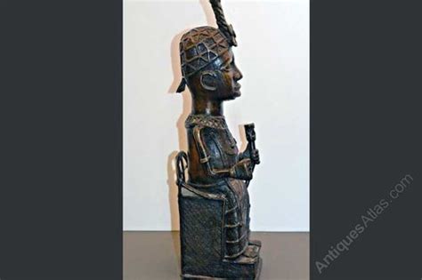 Antiques Atlas African Benin Bronze Tribal Statue C1950