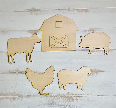 Farm Animal Cut Outs Jna Wood Crafts And Decor