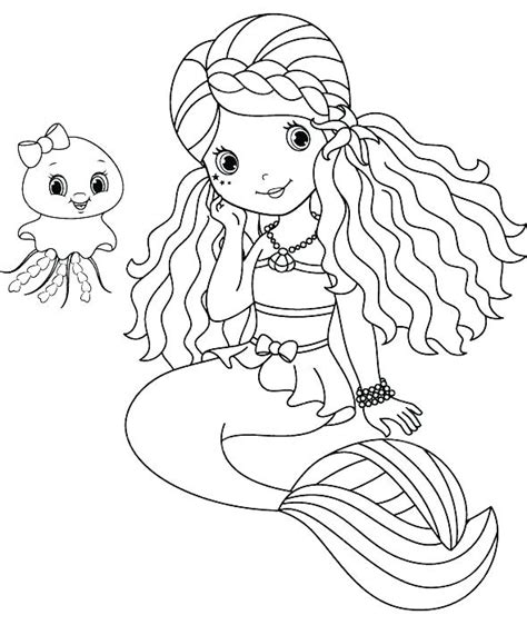 Baby Mermaid Coloring Pages At Free Printable