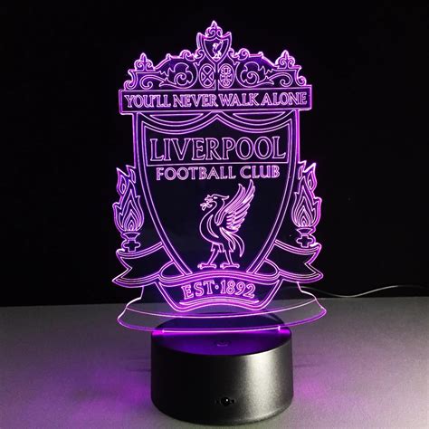 3d lights liverpool football club led touch lamp