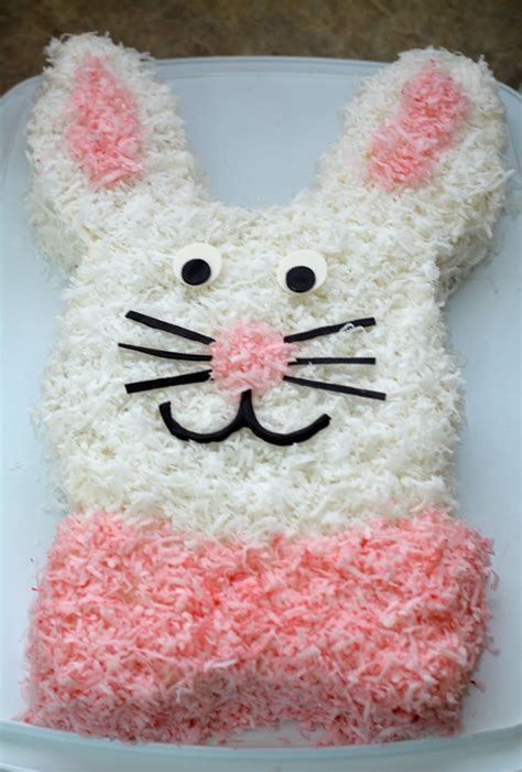 Easy Easter Bunny Cake Made With 2 Round Pans Mommy S Fabulous Finds