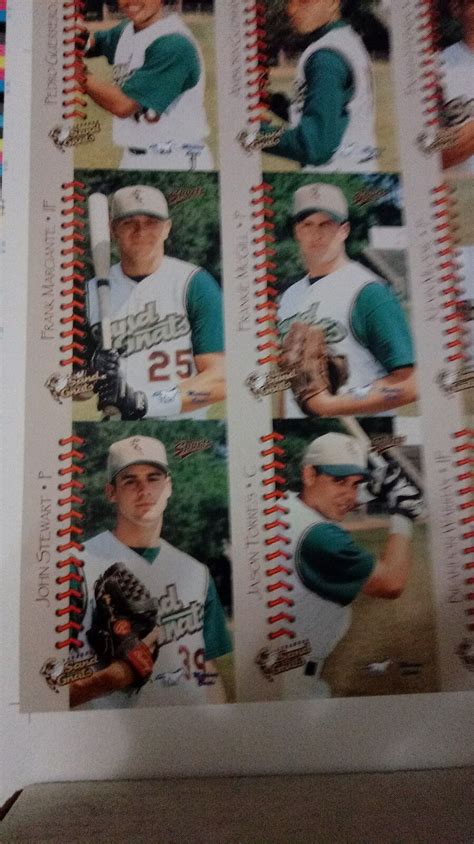 Rare Savannah Sand Gnats Uncut Sheet Players Baseball Cards Ebay