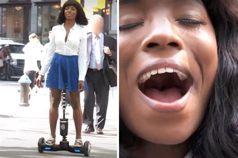 VIDEO Prank Advert Sees Babe Woman Ride Sex Toy Hoverboard To Work Daily Star