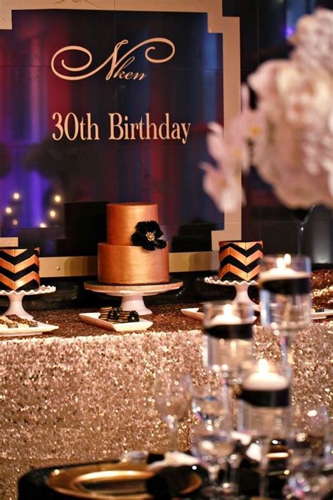 Black gold color birthday party. Black and Gold Party Inspiration - Perfete | Black gold party, Gold party, 30th birthday parties
