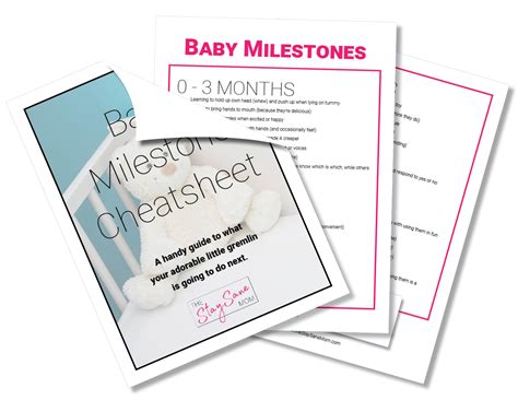 Baby Milestone Cheatsheet Stay Sane Mom