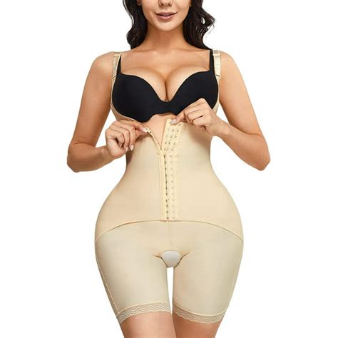 Loday Shaper Bodysuit For Women High Waist Double Tummy Control Shapewear Butt Lifter Fajas