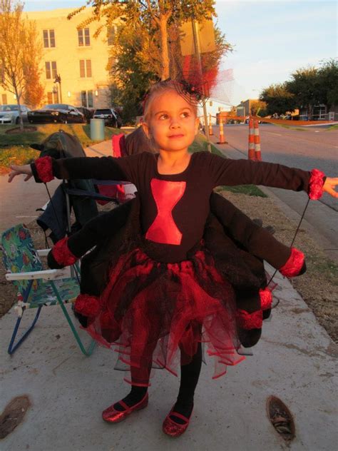 A spider is not a typical farm animal, but i had to include in this section in honor of charlotte's web. DIY black widow spider costume for girl. | DIY Costumes for Kids | Pinterest