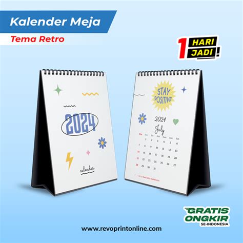 Kalender Meja Unik Retro Revo Print Online