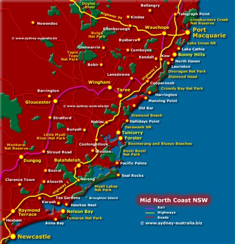 Map Of Nsw Coast Keith N Olivier