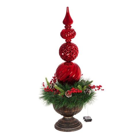 Evergreen Enterprises Inc Wreath In Urn Finial Ornament Wayfair