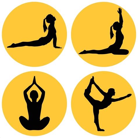 Collection Of Yoga Poses 15778665 Vector Art At Vecteezy