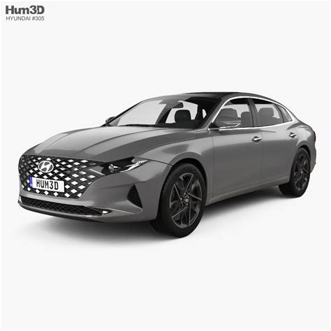 Hyundai Azera 2022 3d Model Download Vehicles On