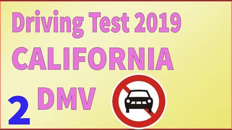 Dmv California Driving Test 2019 Traffic Signs Youtube