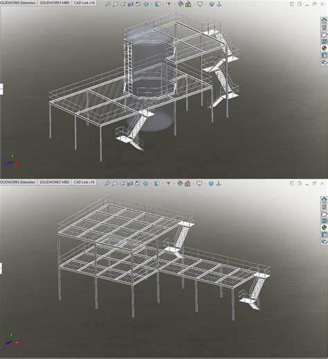 Steel Structure Platform Design Works Grabcad Tutorials