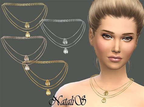 Simple Casual Necklace Found In Tsr Category Sims 4 Female Necklaces