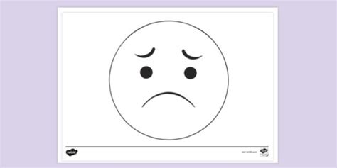 Free Sad Face Colouring Page Printable Colouring Pages