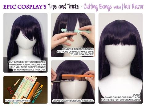 Epic Cosplay Wigs Cutting Bangs With A Hair Razor