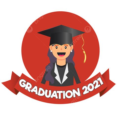 졸업 2021 소녀 카톤 일러스트 졸업 일러스트 교육 눈금 플랫 Png 일러스트 및 벡터 에 대한 무료 다운로드