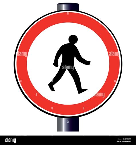 Walking Man Traffic Sign Stock Vector Image And Art Alamy