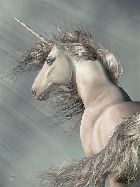 Portrait Of A Unicorn Digital Art By Daniel Eskridge Fine Art America