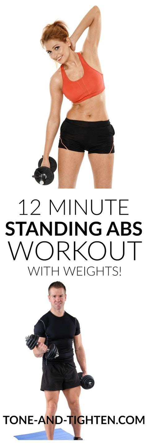 12 Minute Standing Abs Workout On Tone And Use Weights If