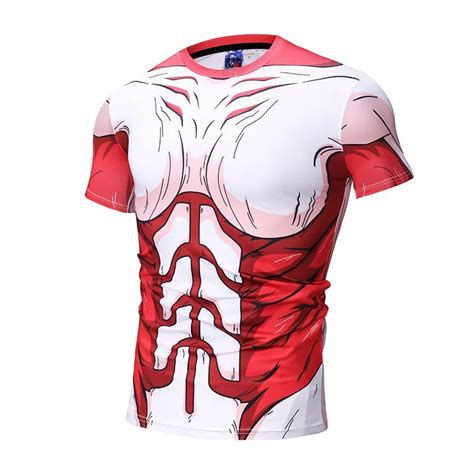 Oovov 3d Muscle T Shirtshort Sleeve T Shirts 3d Novelty Print Dragon Ball Funny Graphic Tees