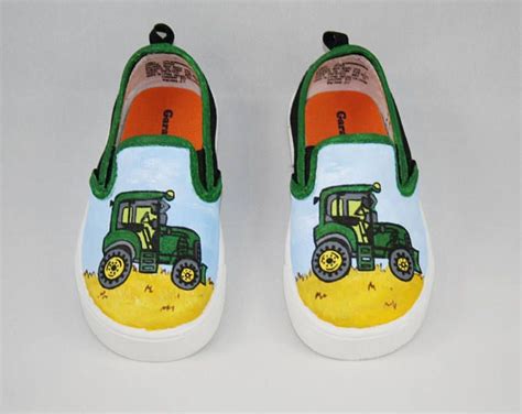 Hand Painted Truck Shoes Construction Truck Shoes Boys Etsy