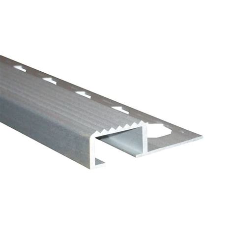 Emac Novopeldano 4 Matt Silver 38 In X 98 12 In Aluminum Stair Nosing Trim Np413 The Home