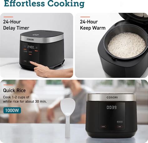 COSORI Rice Cooker Large Maker 10 Cup Uncooked 18 Functions Japanese