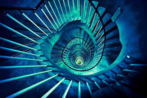 Free Images Light Stair Spiral Line Color Space Blue Japan