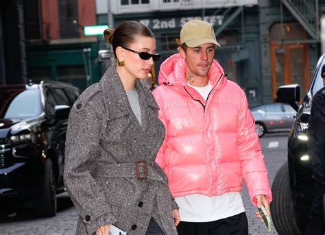 hailey and justin bieber have switched up their couple s style for winter british vogue