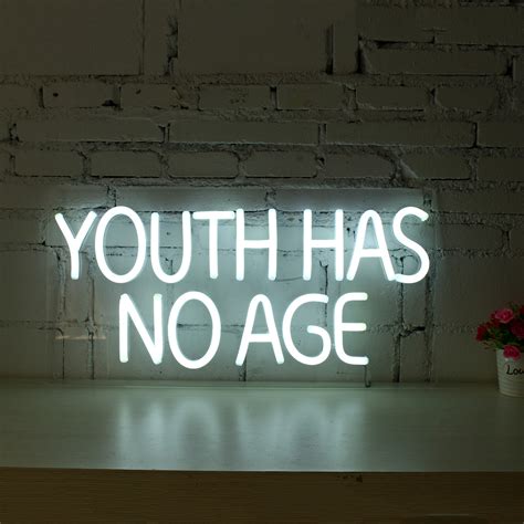 Youth Has No Age Neon Light Signled Neon Light Neon Sign Wall Signs