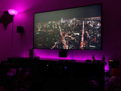 Rate My Set Up 75 4k Hdr Lg Tv Xbox One X With The Phillips Hue