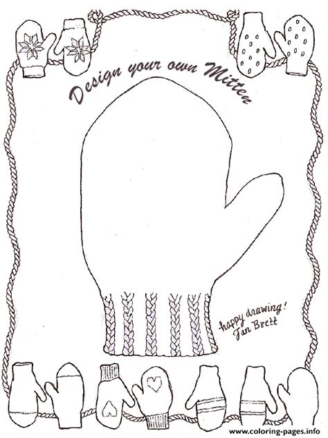 Design Your Own Mitten By Jan Brett Coloring Pages Printable