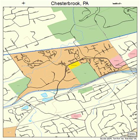 Chesterbrook Pennsylvania Street Map 4213216