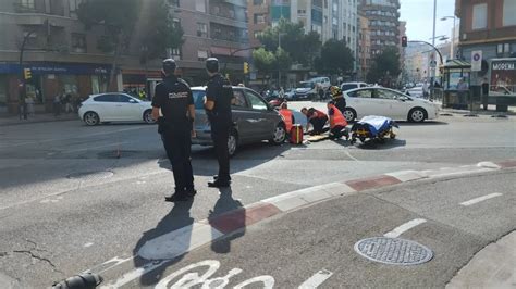 Herido Un Motorista Embestido Por Un Coche En Un Accidente En El Centro