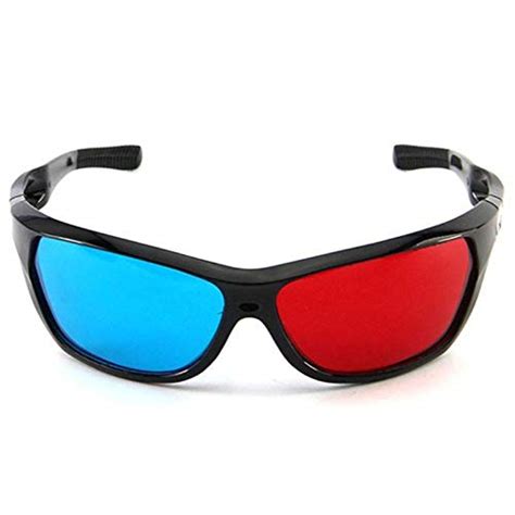 Buy Aisence Black Frame Red Blue 3d Glasses For Dimensional Anaglyph Movie Game Dvd