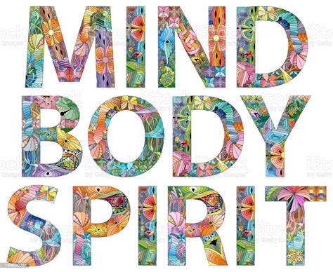 Body Mind Spirit Words Health Concept Stock Illustration Download