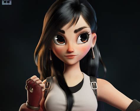 tifa lockheart by mani salguero · 3dtotal · learn create share 3d character character