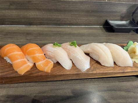 Salmon Hamachi And Escolar Nigiri Rsushi