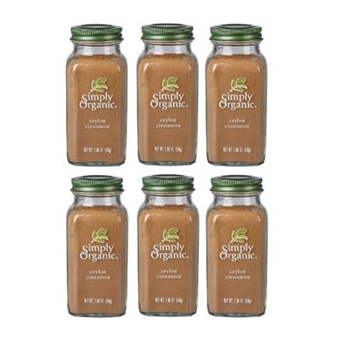 Simply Organic 6 Bottles Ceylon Cinnamon 208oz Carlo Pacific