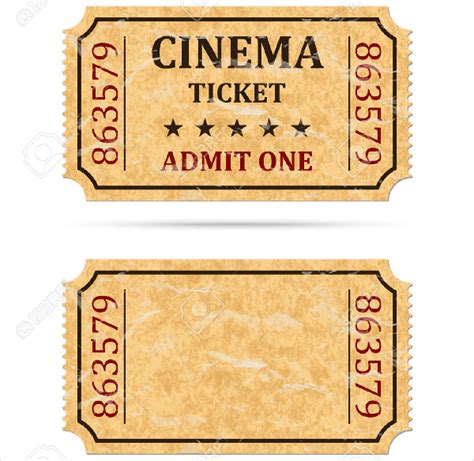 Blank Movie Ticket Template 2023 Template Printable
