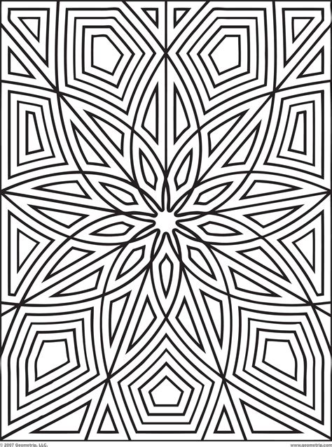 Geometrip Geometric Coloring Designs Geometric Coloring Page