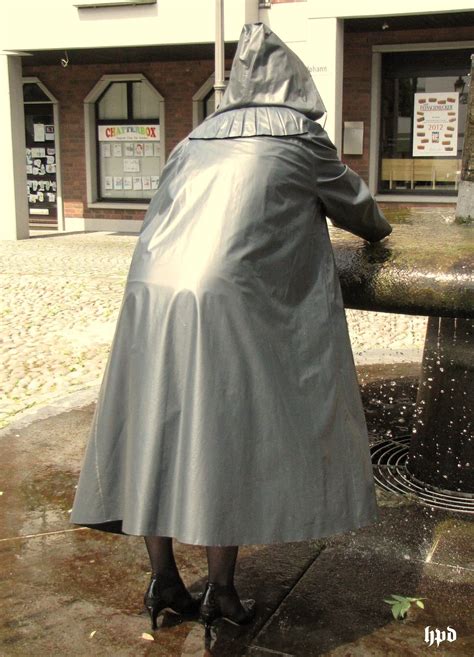 rainwear girl rain wear rainy days high waisted skirt hoods raincoat two piece skirt set