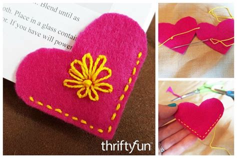 Making A Felt Heart Bookmark Felt Crafts Patterns Heart Bookmark