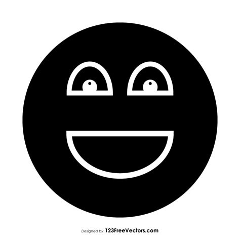 Black Smiley Face Emoji