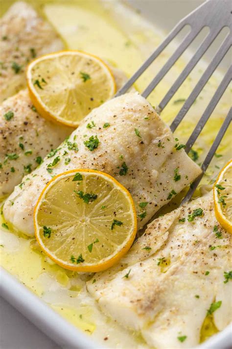 Easy baked cod recipe with lemon, olive oil, salt and cayenne pepper. The Best Lemon Baked Cod Recipe - Little Sunny Kitchen